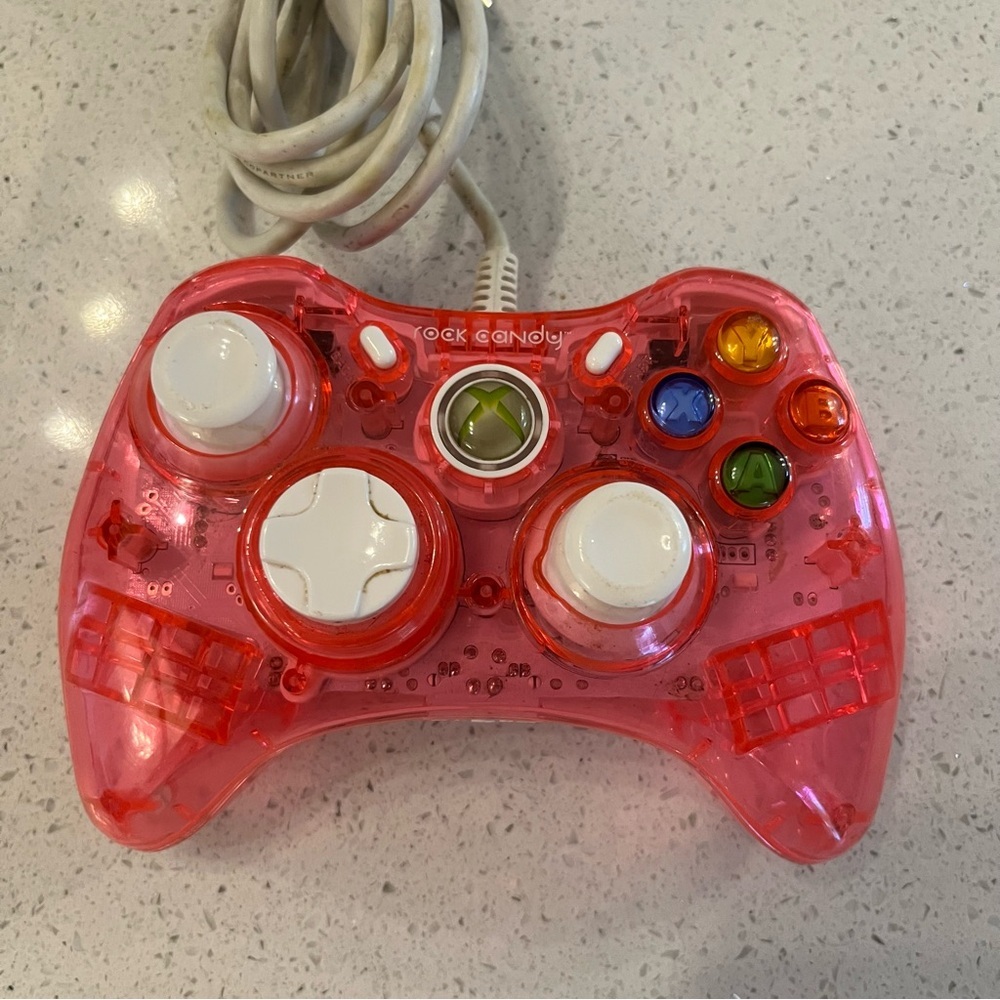 Pink Palooza Rock Candy Wired Controller Transluscent XBOX 360 PL-3760 Tested​